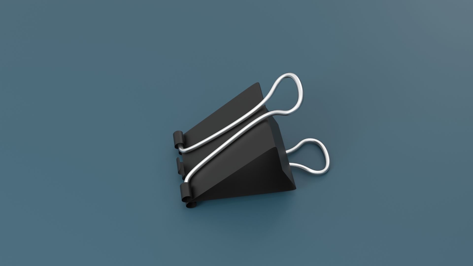 Binder Clip Low-poly 3D model_20