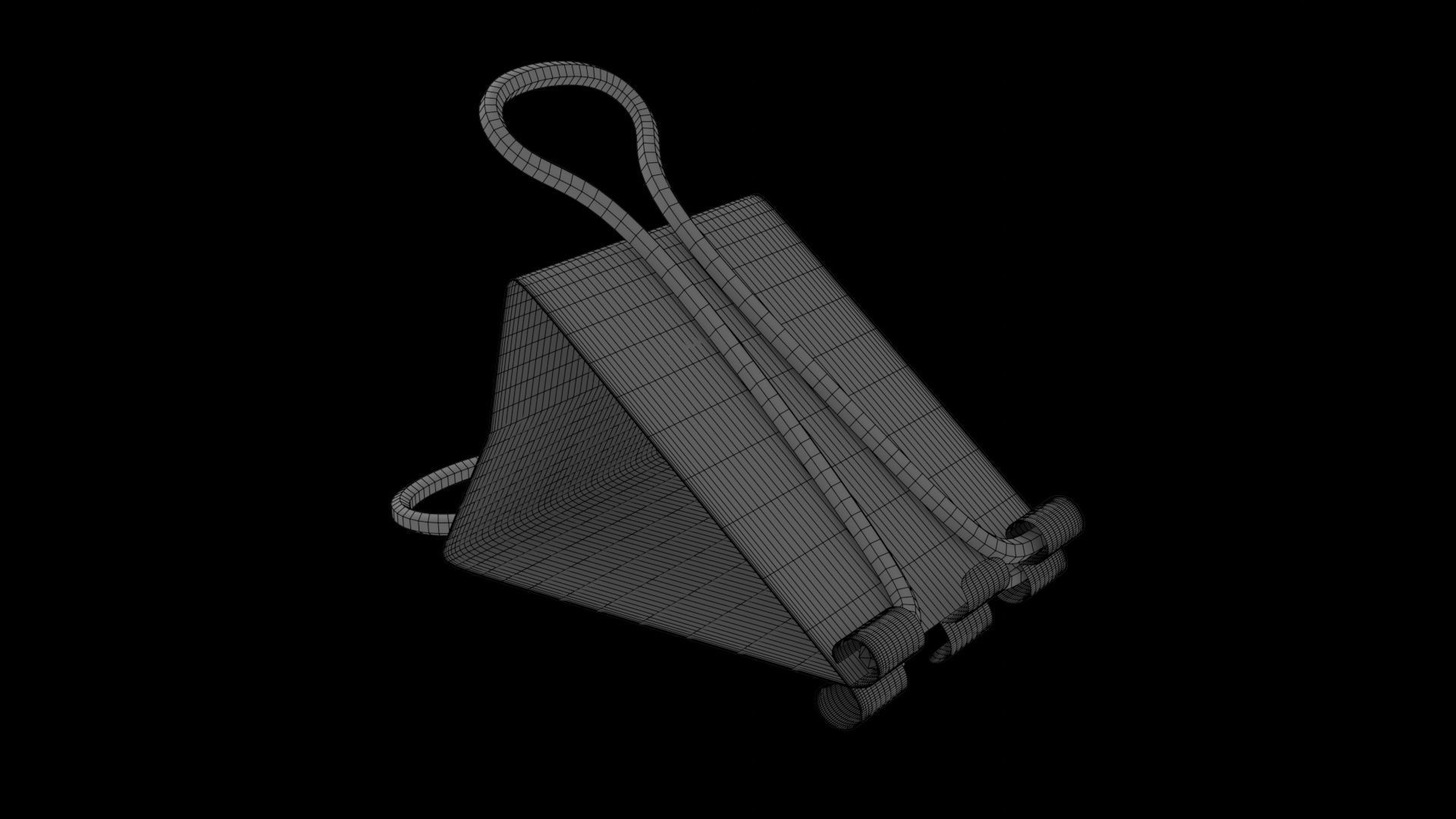 Binder Clip Low-poly 3D model_5