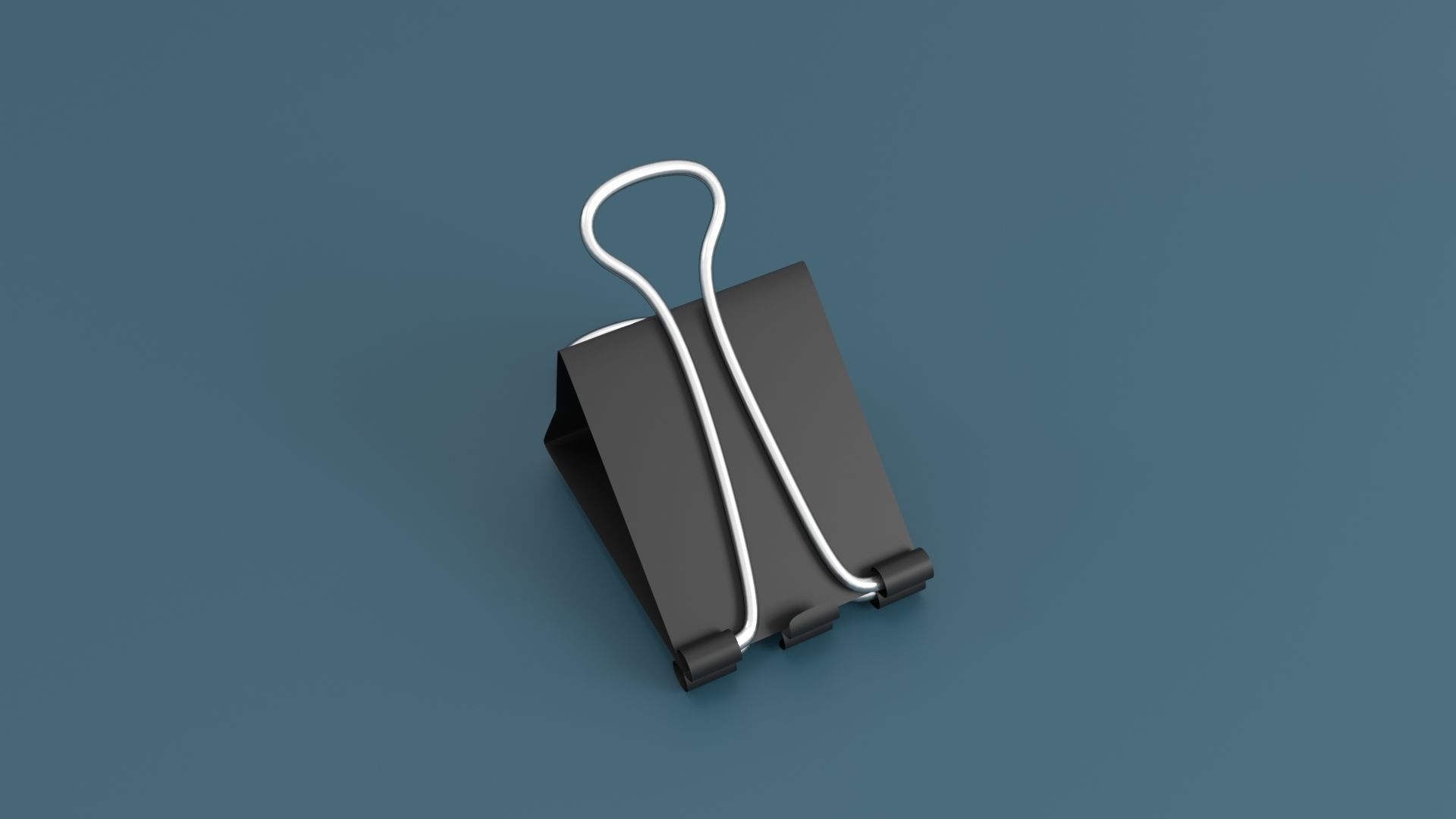 Binder Clip Low-poly 3D model_6