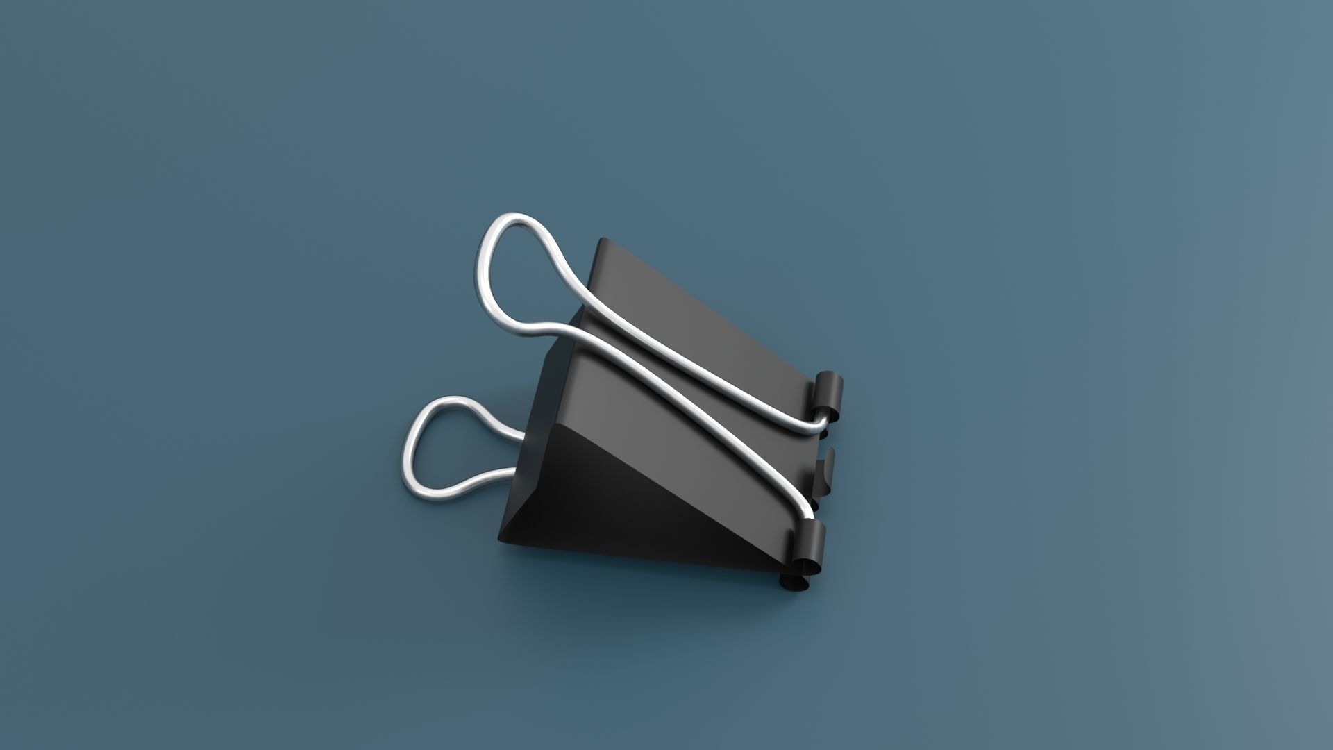 Binder Clip Low-poly 3D model_9