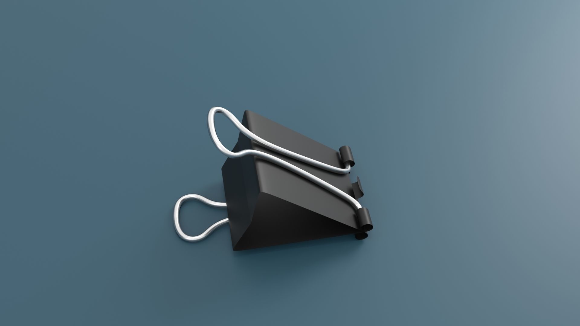 Binder Clip Low-poly 3D model_10