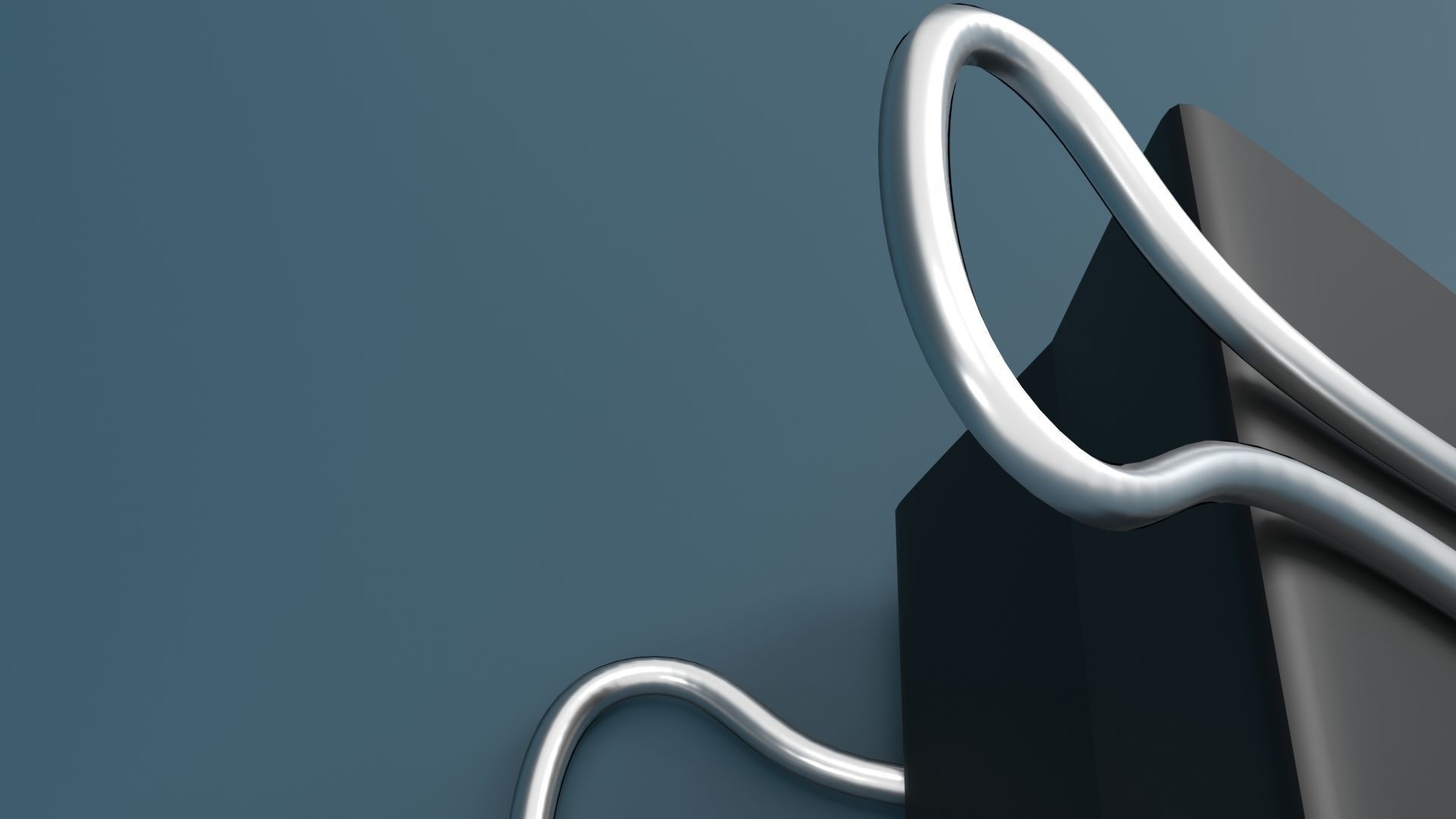 Binder Clip Low-poly 3D model_3