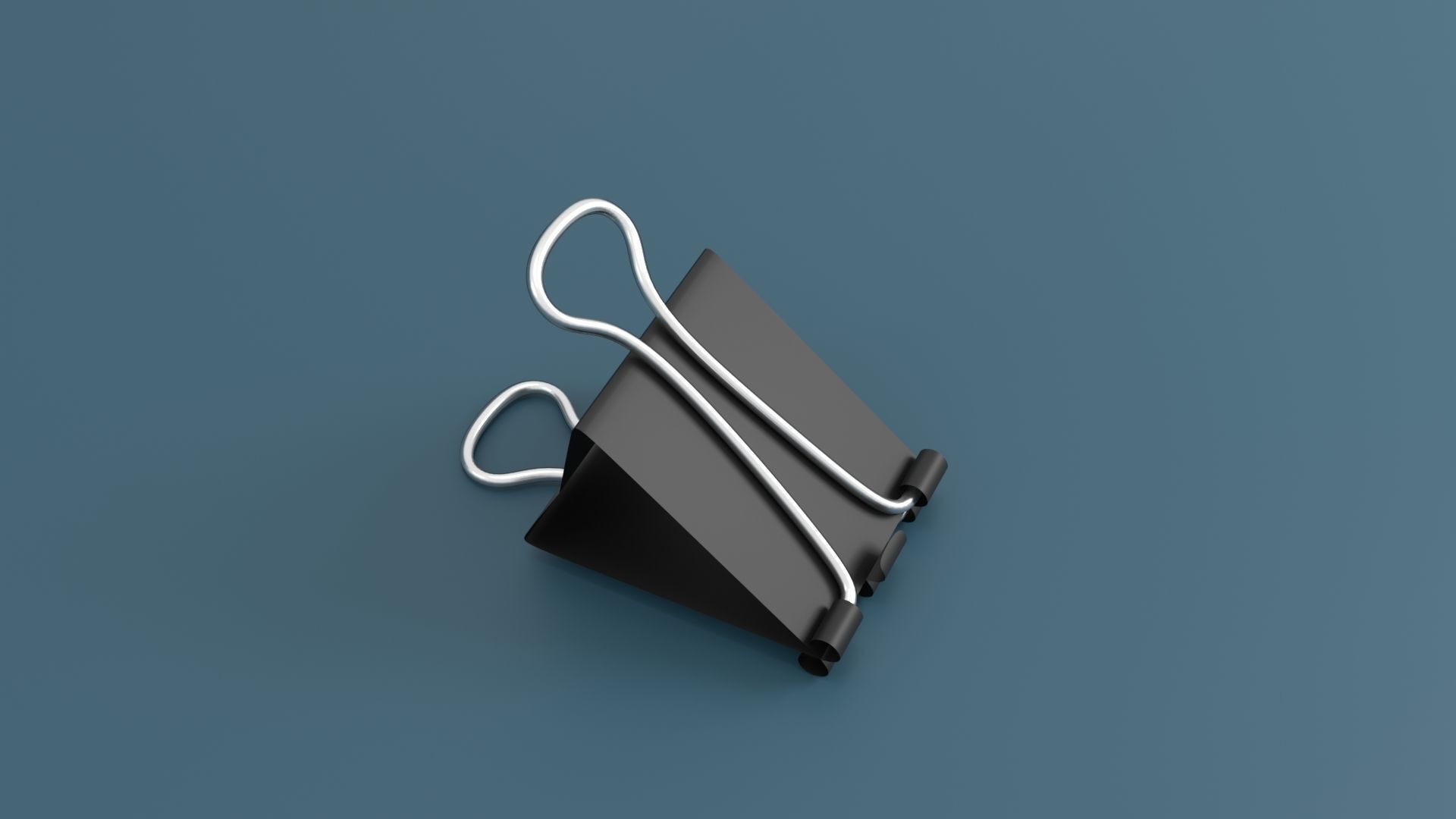 Binder Clip Low-poly 3D model_8
