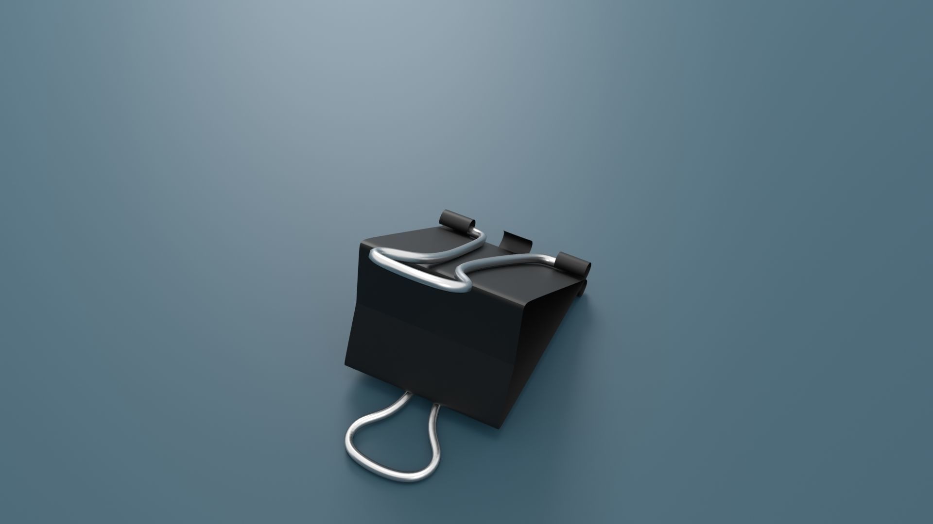 Binder Clip Low-poly 3D model_13