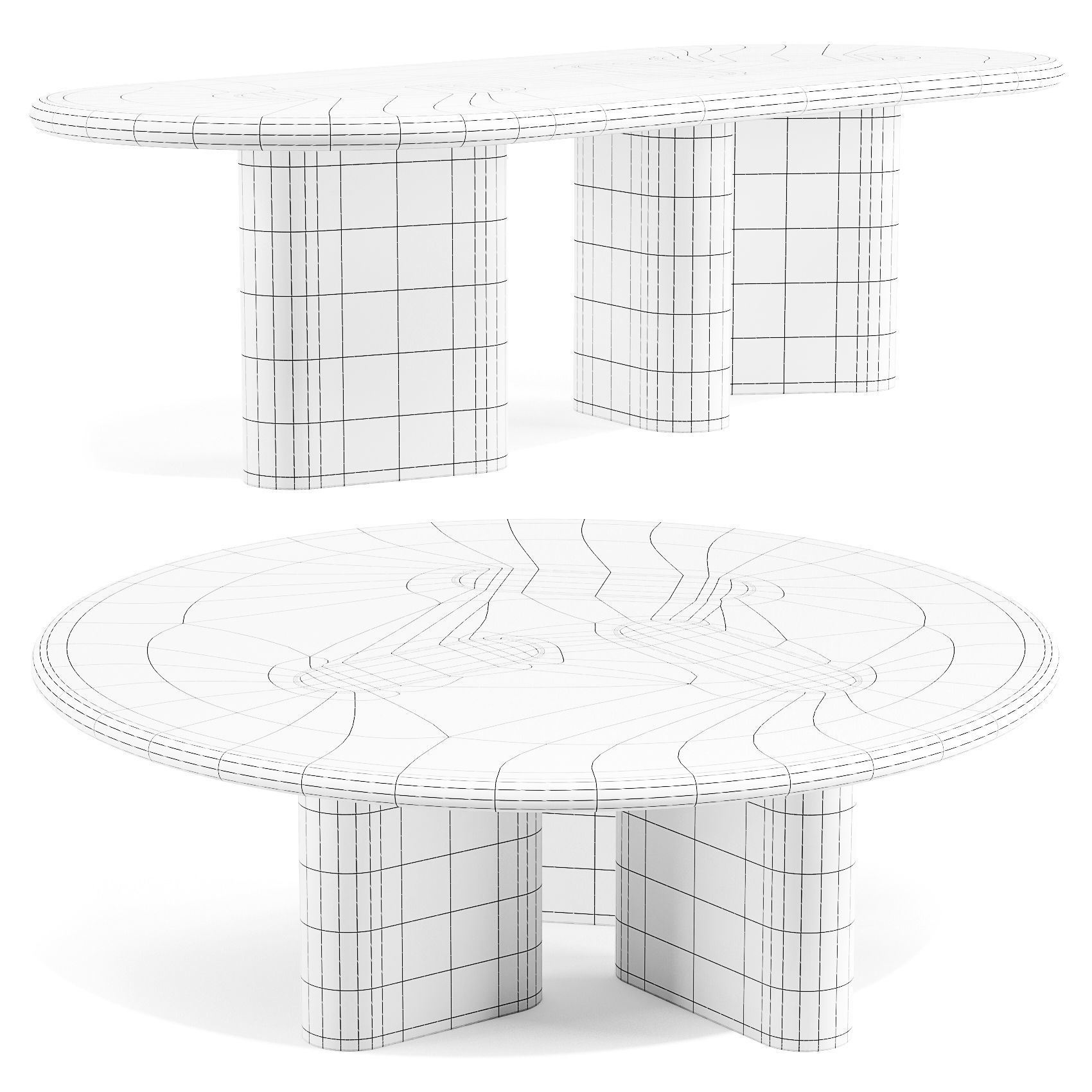 EmmeMobili Fatty - Dining Tables Set 02 3D model_3