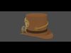 Steampunk Top Hat Low-poly 3D model_1