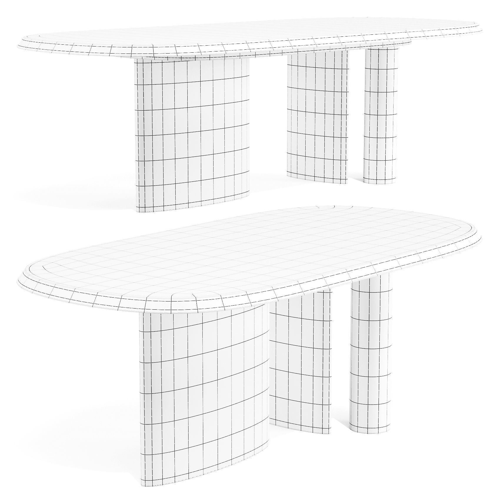 Bonaldo Padiglioni - Dining Tables 3D model_4