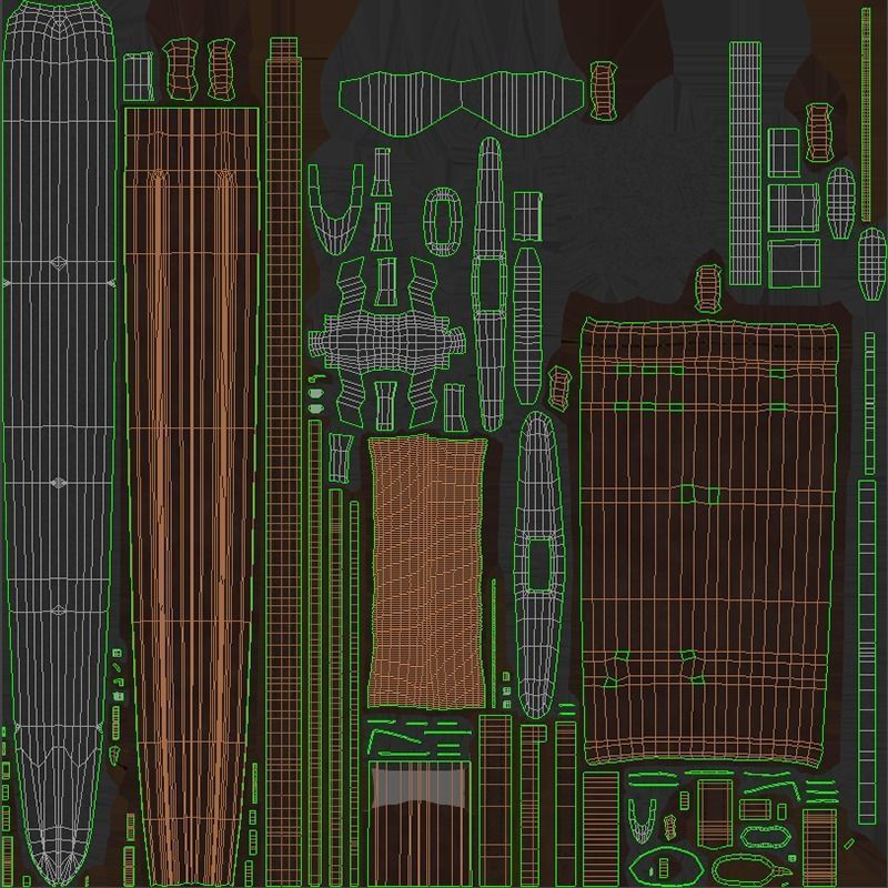 Old Sword Low-poly 3D model_10