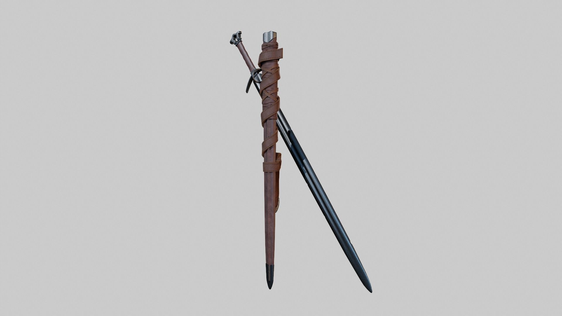 Old Sword Low-poly 3D model_2