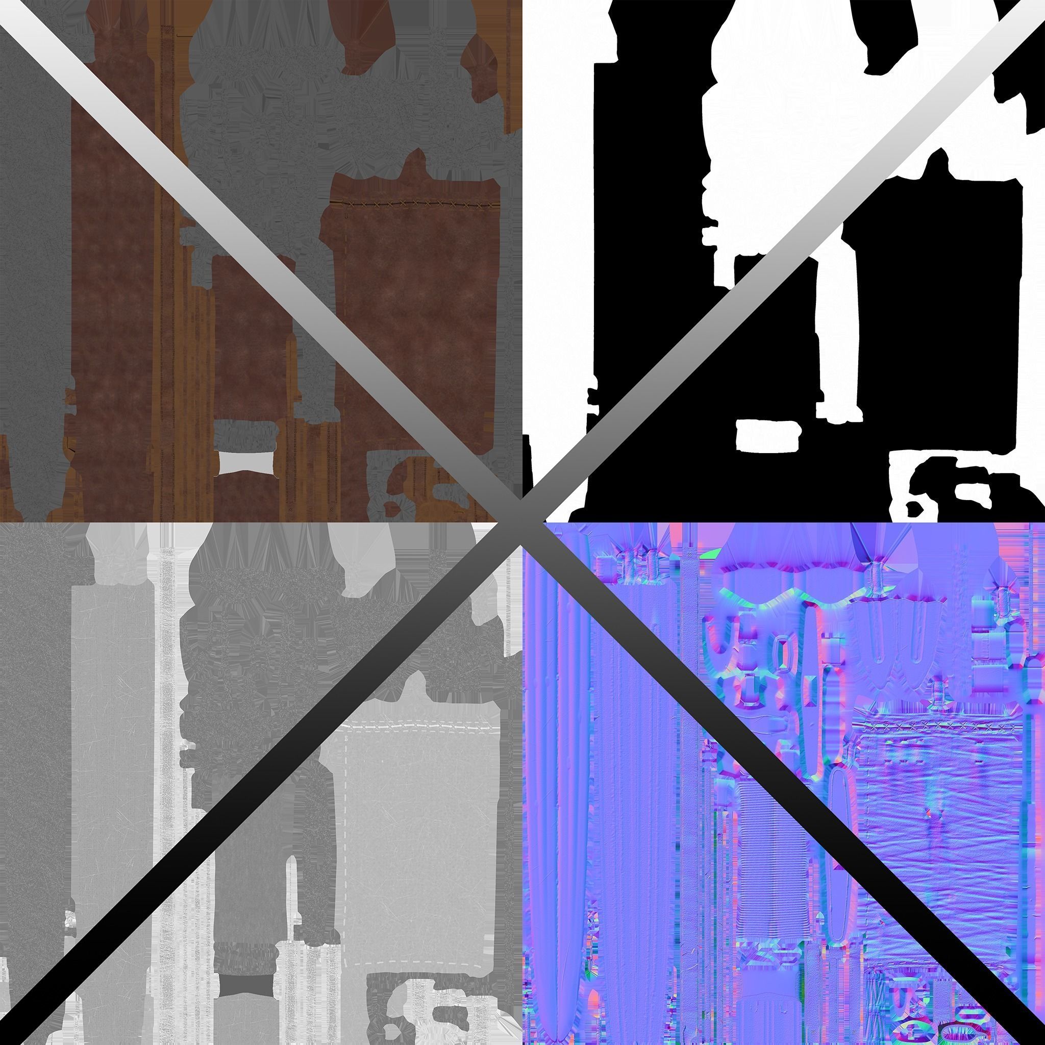 Old Sword Low-poly 3D model_11