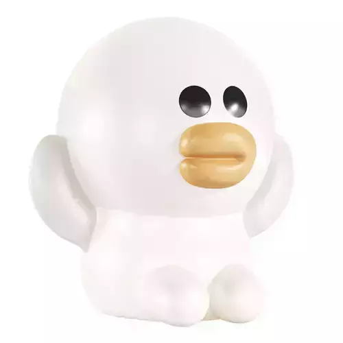 Childrens table lamp Duck small Low-poly 3D model