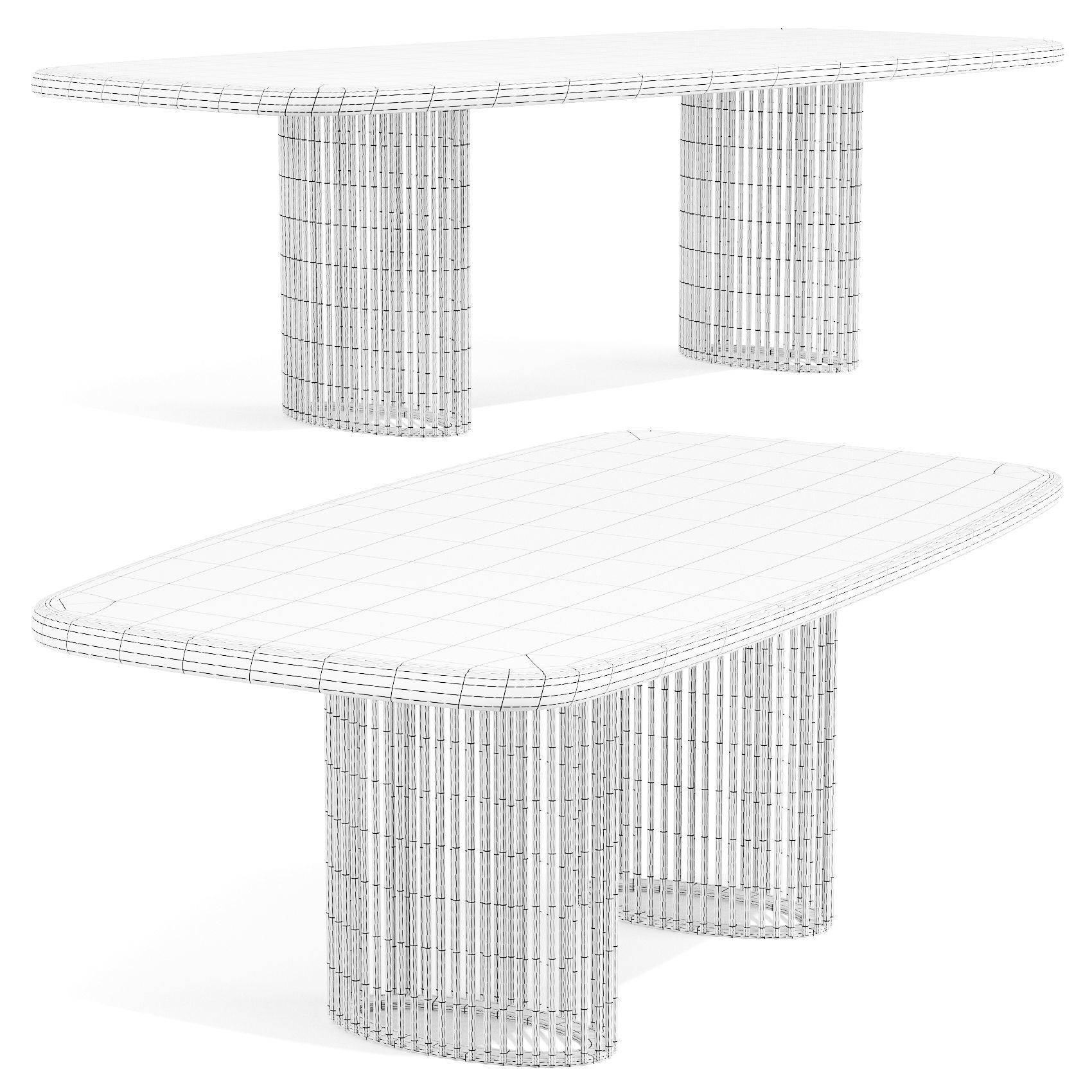 Bonaldo Luna Bianca - Dining Tables 3D model_3
