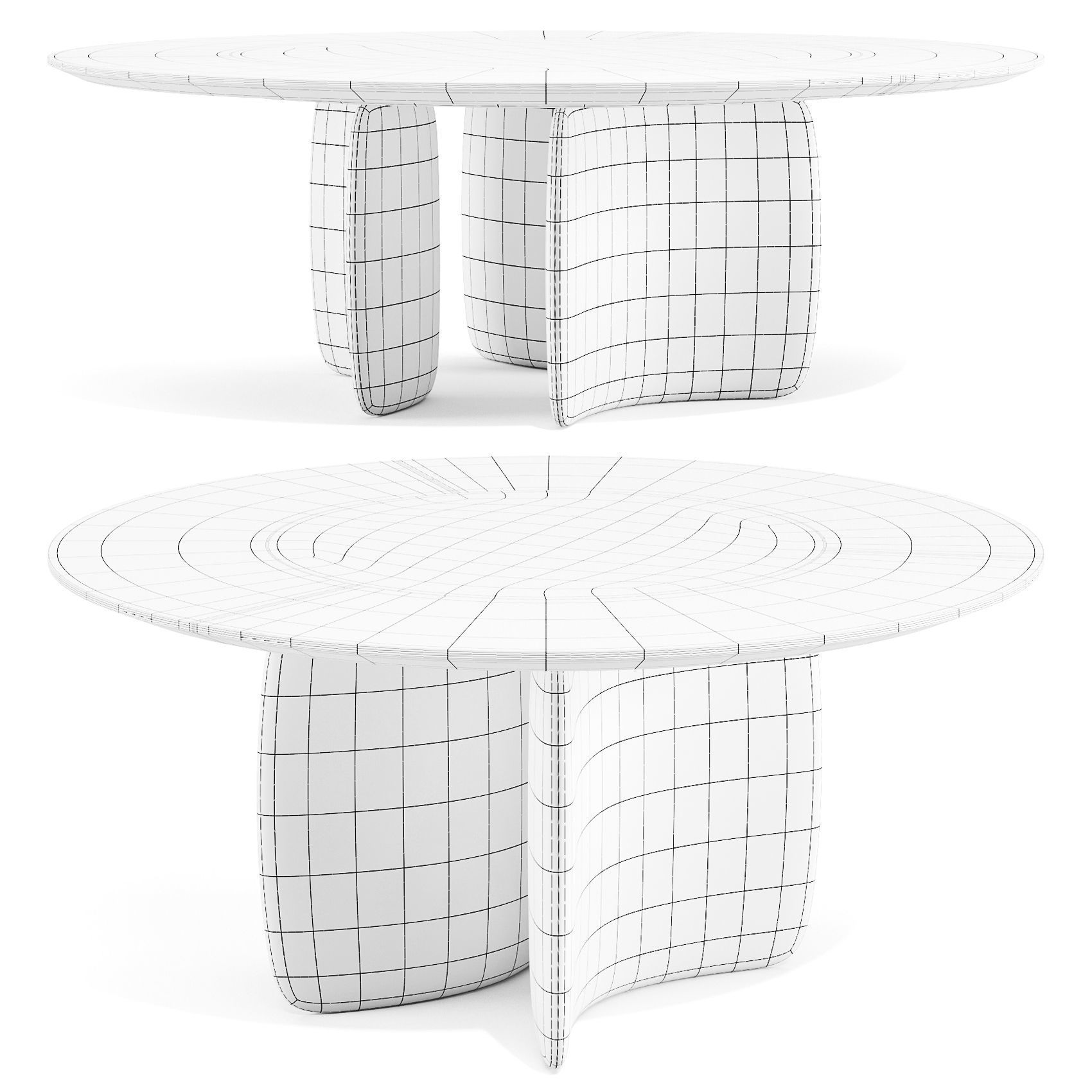 Bonaldo Mellow ST - Dining Tables 3D model_4