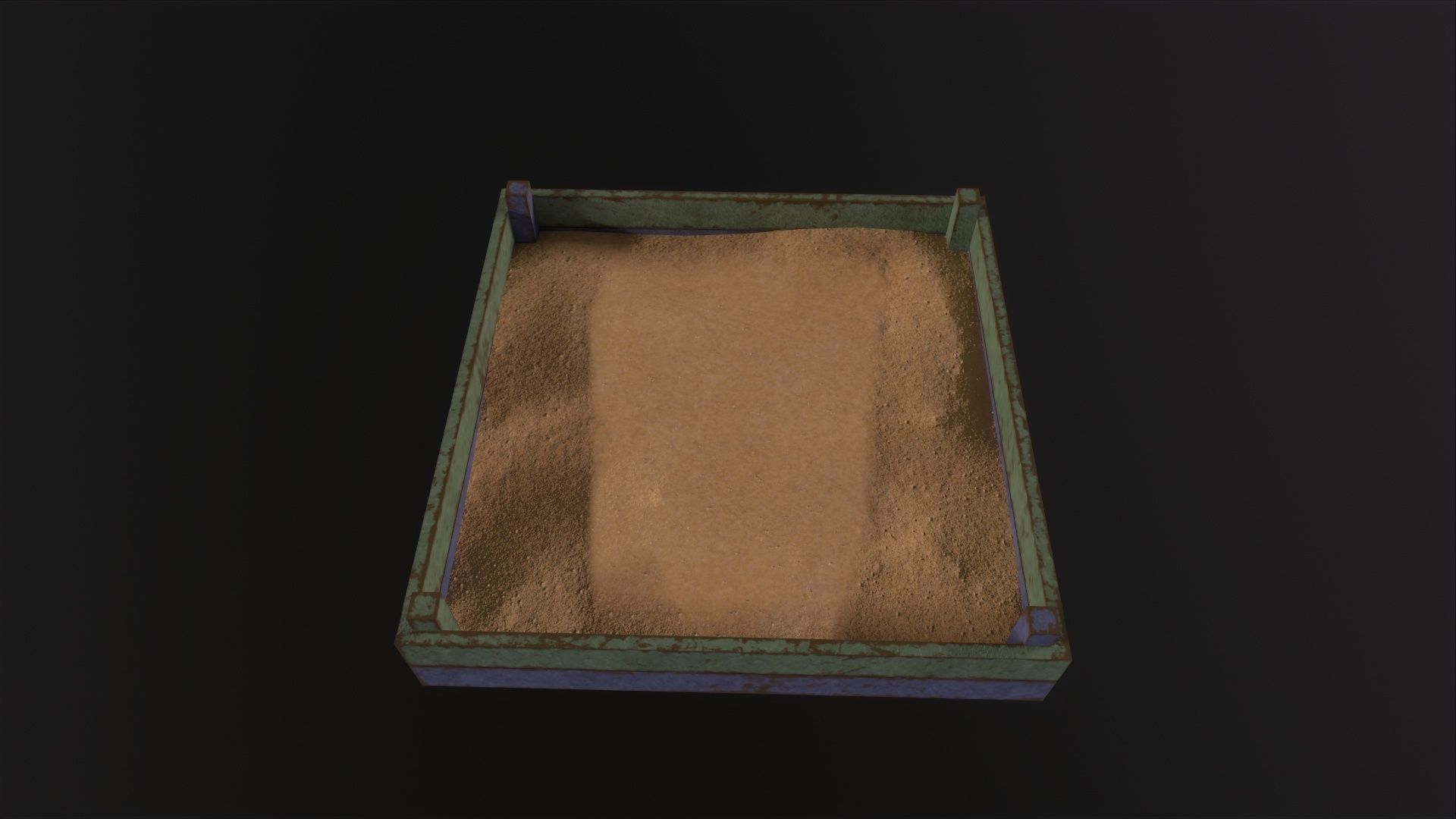 Soviet Oldschool Sandbox 3D Model Low-poly 3D model_5