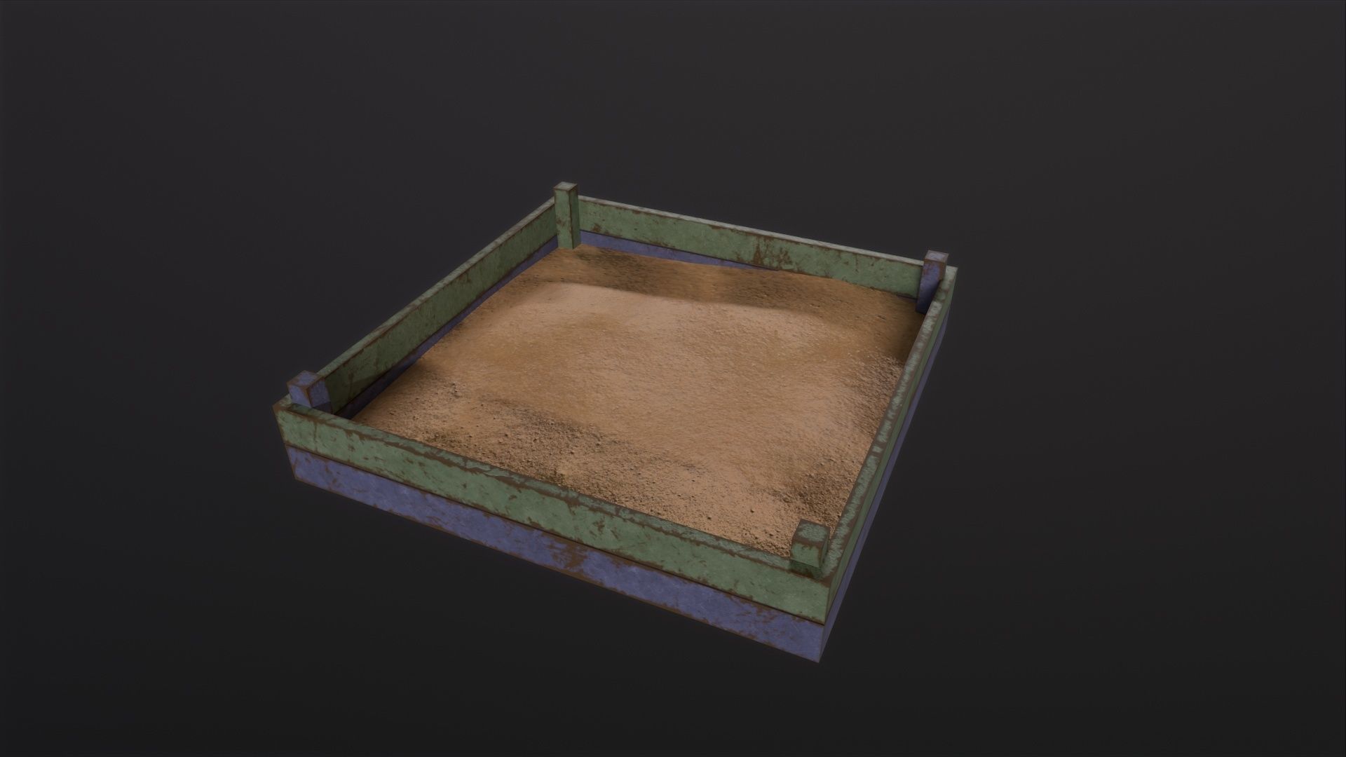 Soviet Oldschool Sandbox 3D Model Low-poly 3D model_3