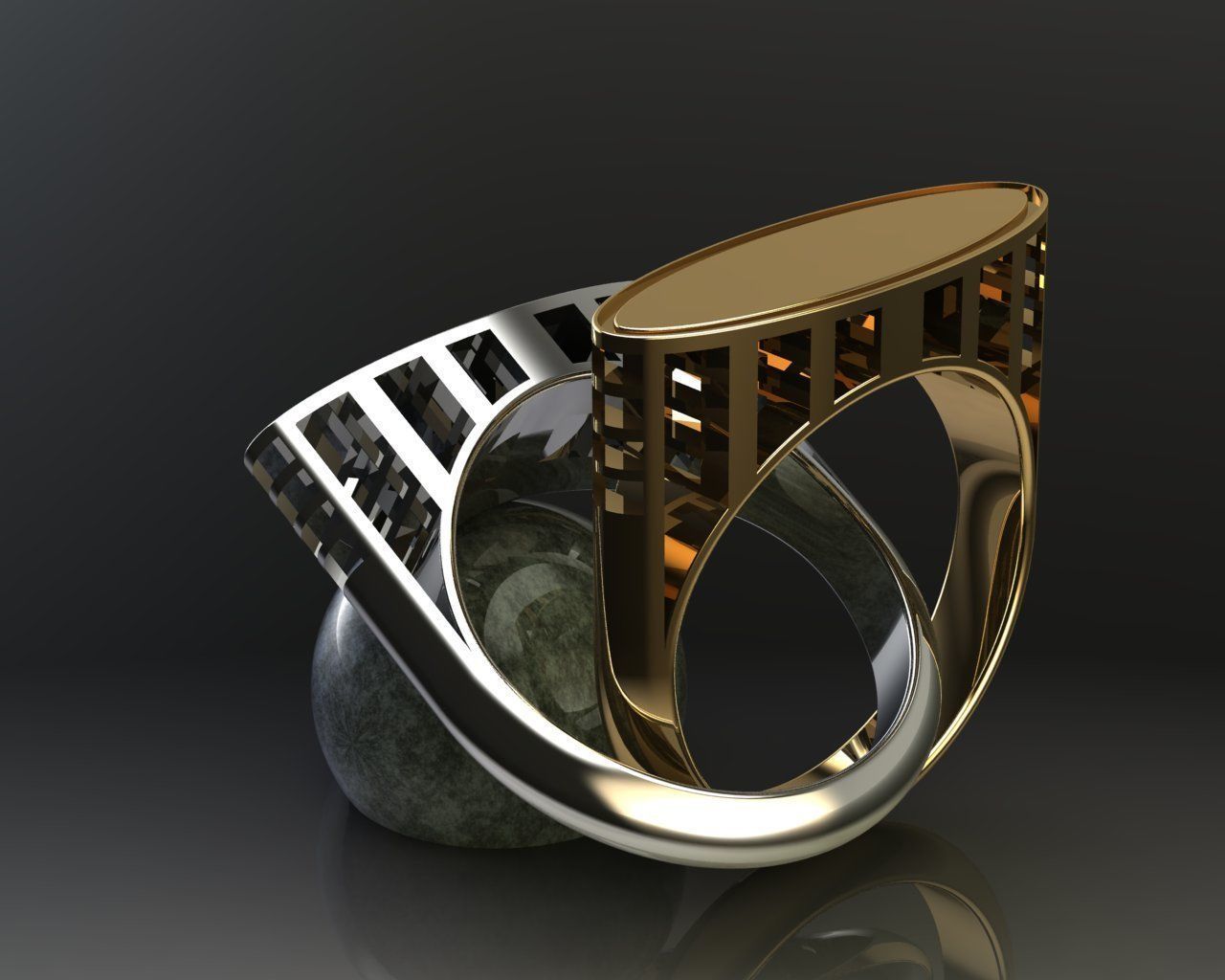 Fashion Ring 3D print model_7