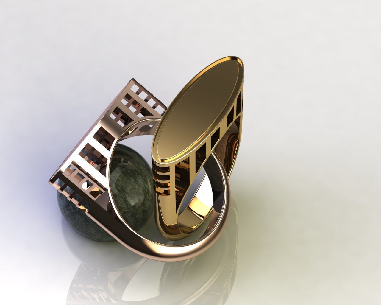 Fashion Ring 3D print model_4