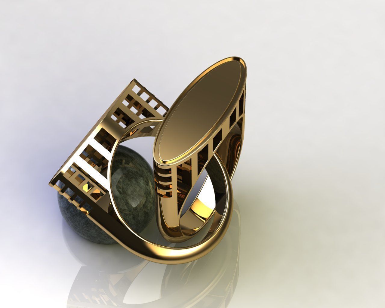 Fashion Ring 3D print model_3