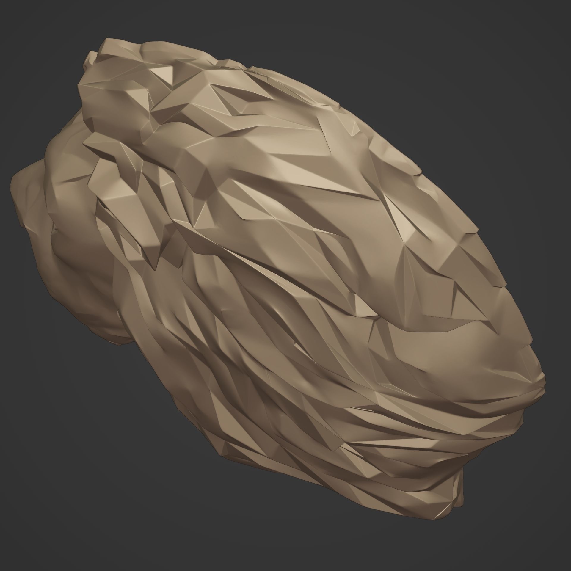 Lion Head Necklace 3D print model_14