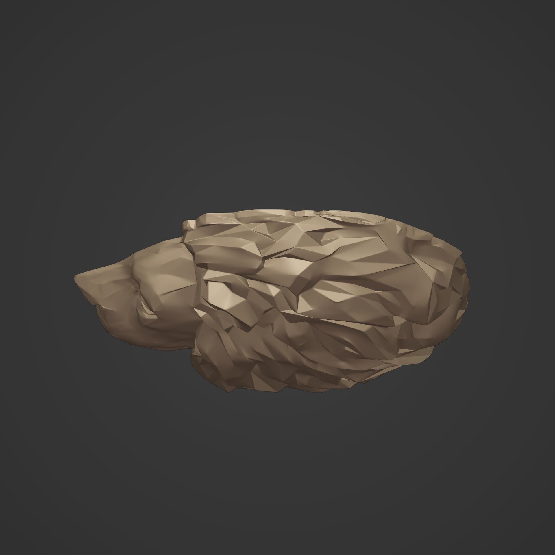 Lion Head Necklace 3D print model_13