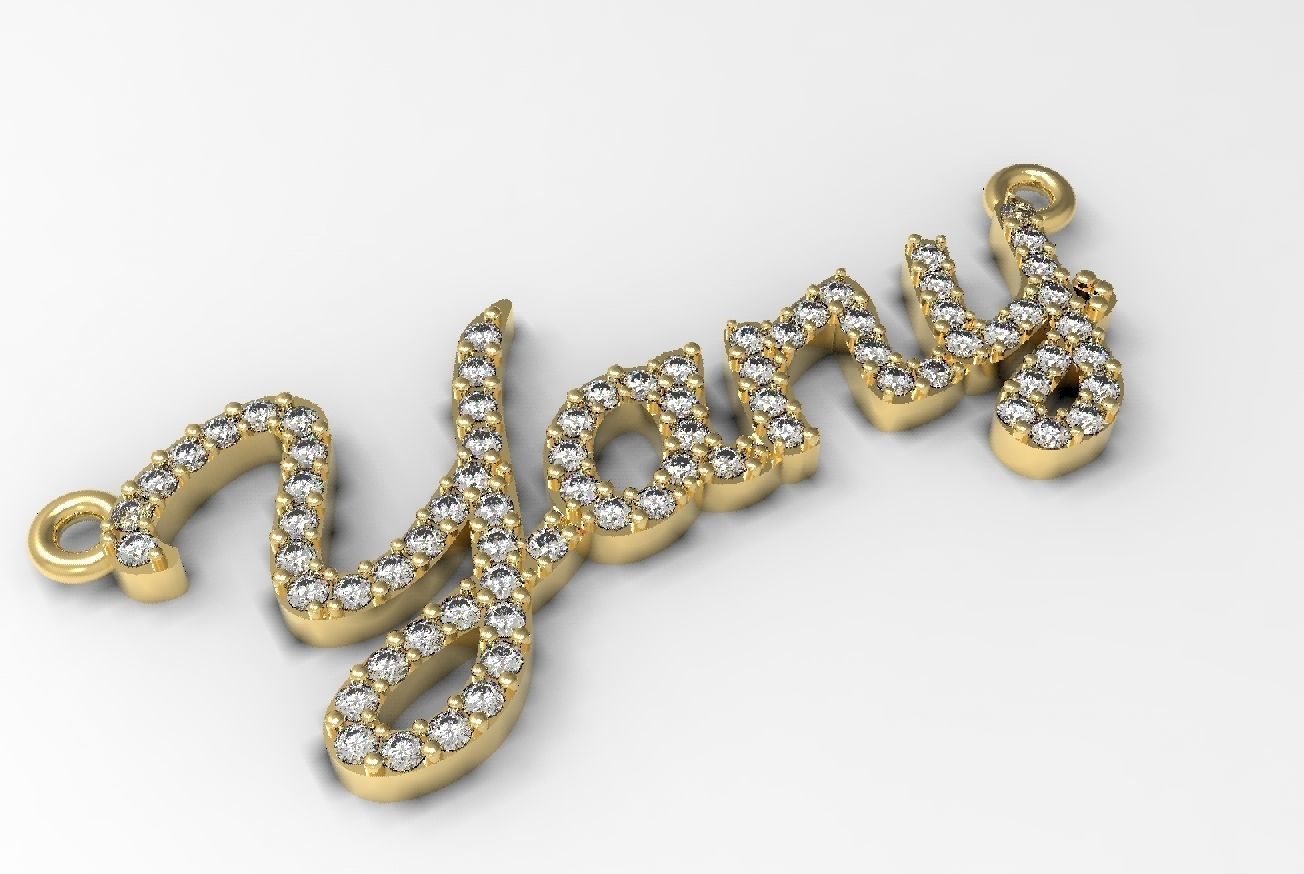 Yani name plate 3D print model_1