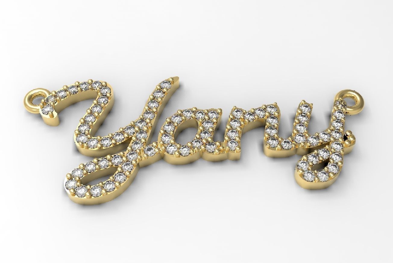 Yani name plate 3D print model_2