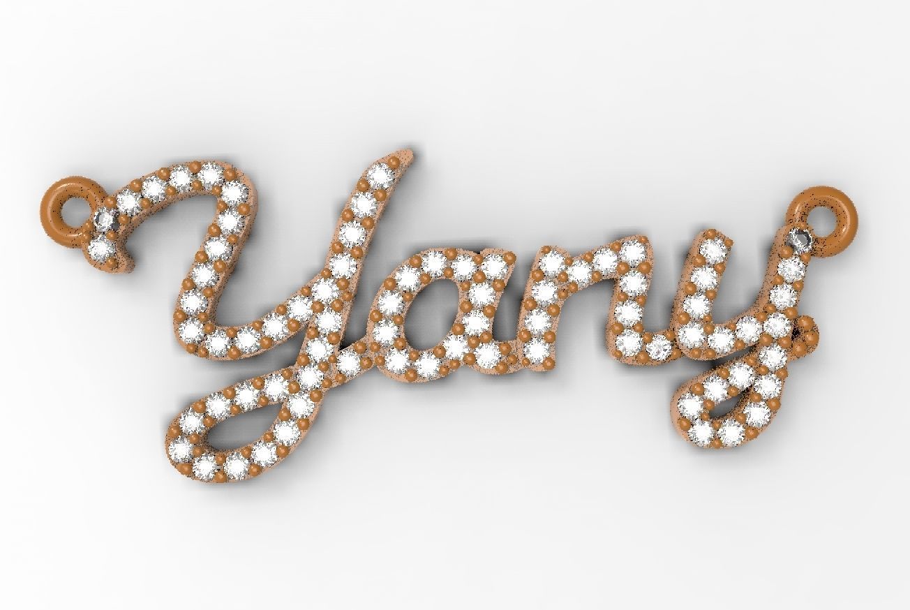 Yani name plate 3D print model_4