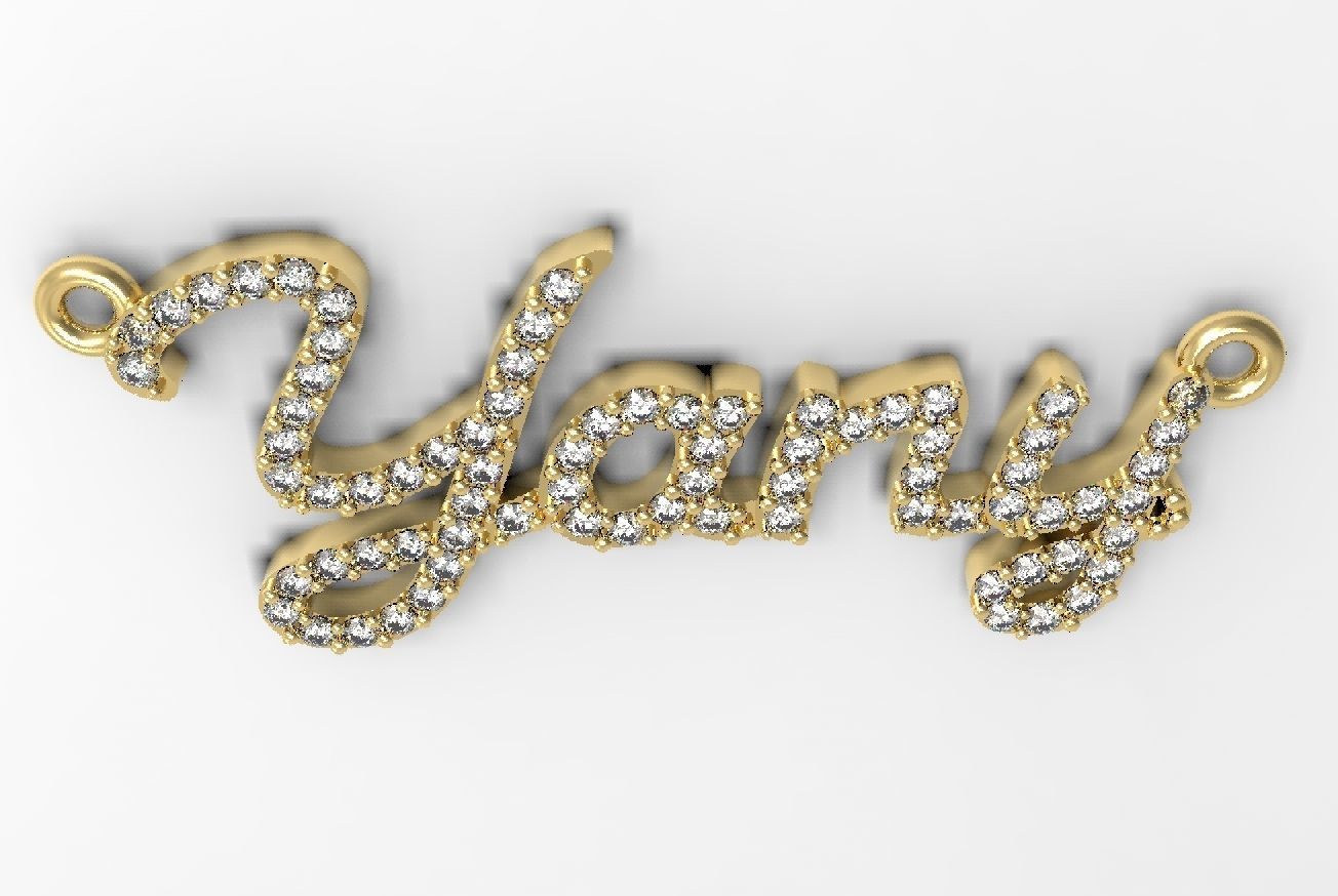 Yani name plate 3D print model_3