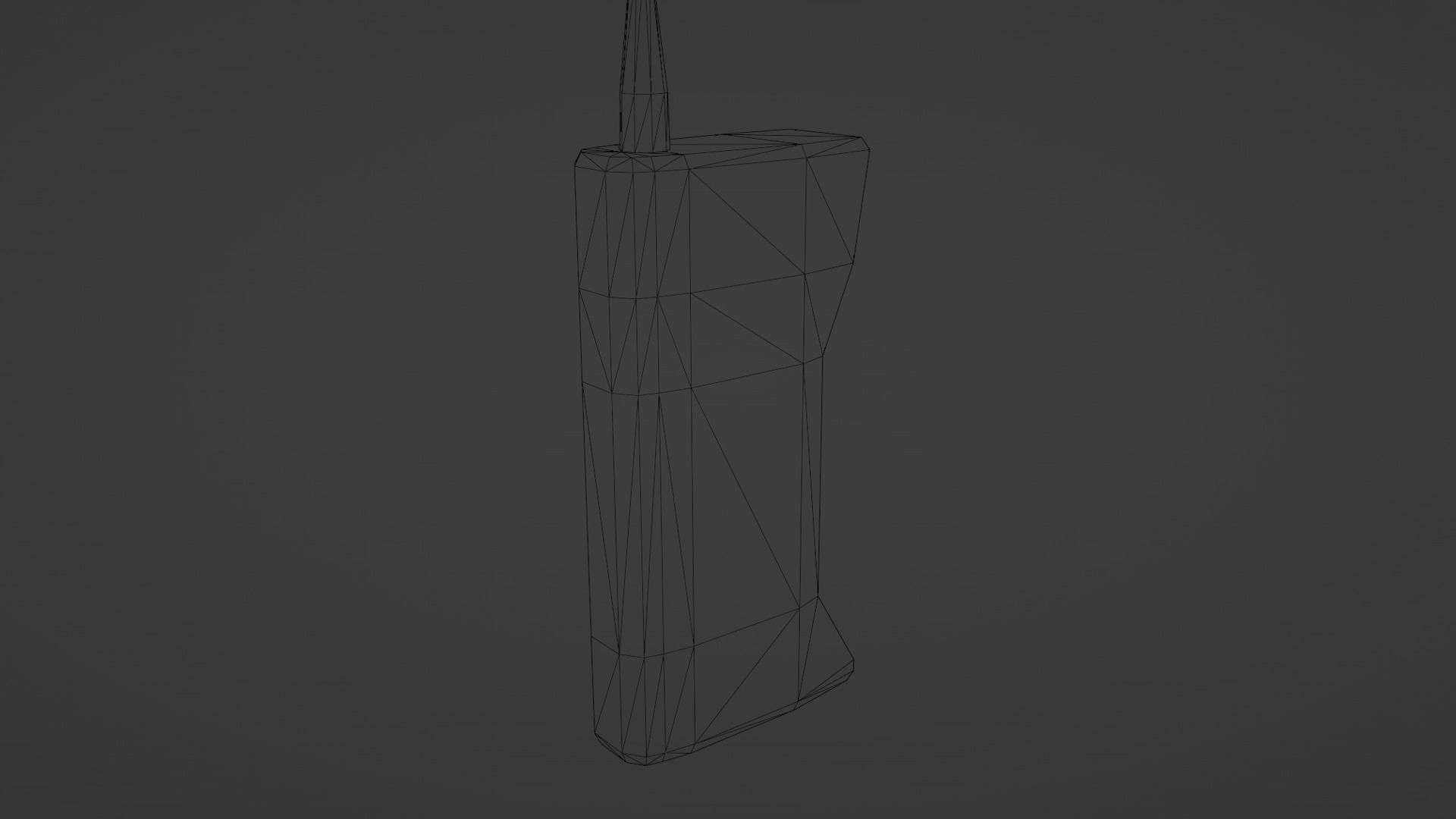 Motorola DynaTAC 8000x Backlit Low-poly 3D model_7