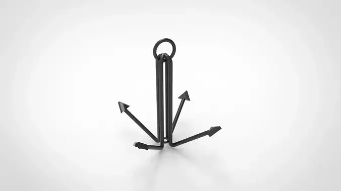 Grapnel Anchor 3D model Grapnel Anchor 3D model