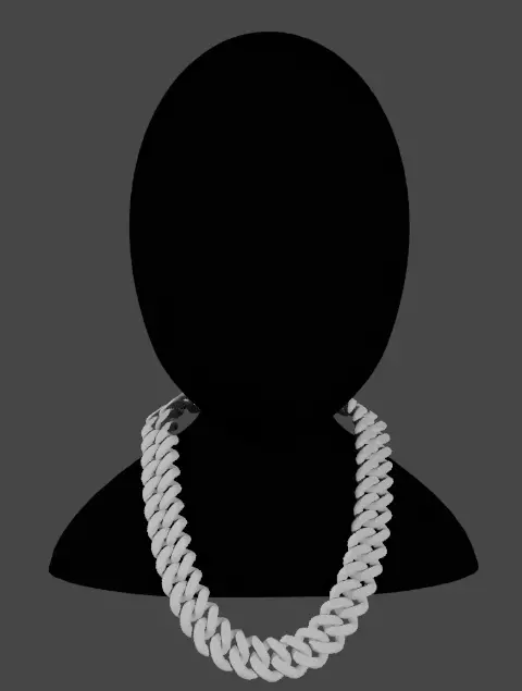 A Link to the Future cuban chain Low-poly 3D model_0