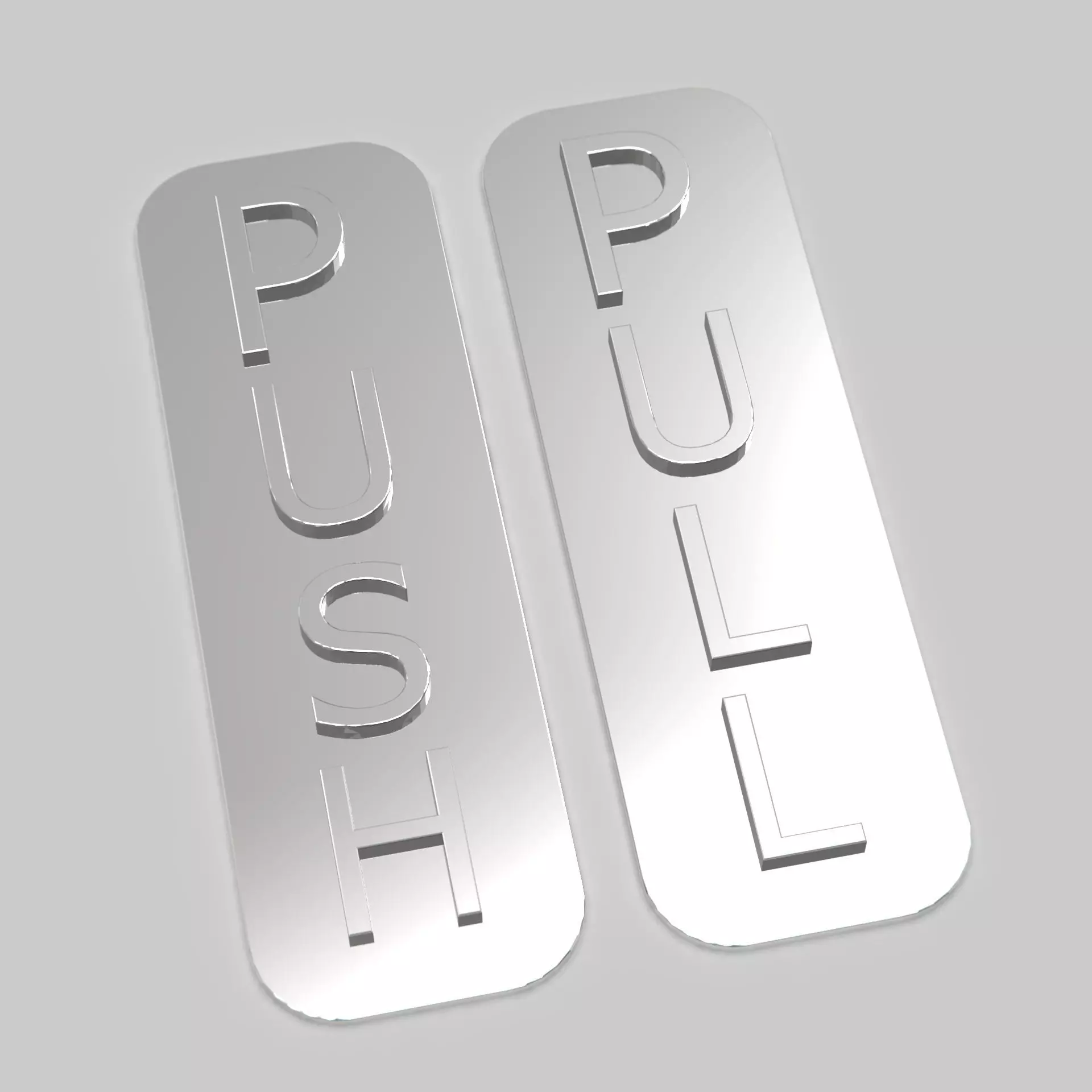 Push Pull Door Sign 3D print model