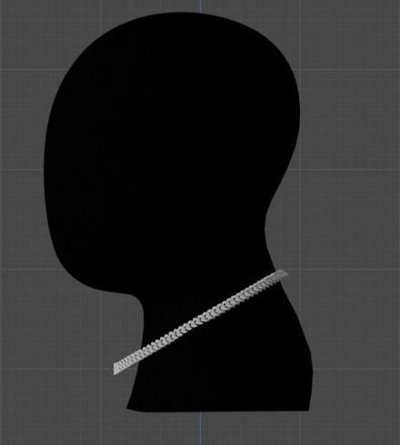 Make a Style Statement with Our Cuban Chains Low-poly 3D model_1