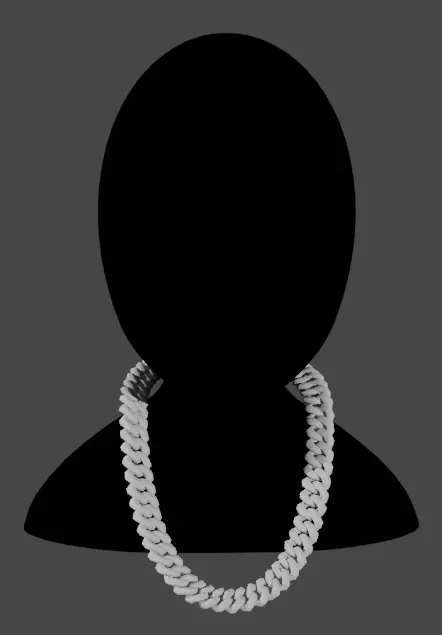 Discover the Magic of Digital Art cuabn chain Low-poly 3D model_0