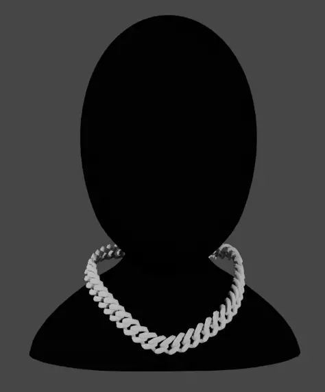 Make a Style Statement with Our Cuban Chains Low-poly 3D model_0