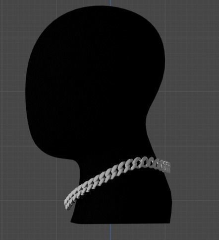 Make a Style Statement with Our Cuban Chains Low-poly 3D model_1
