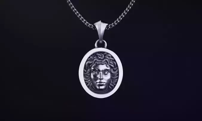 Medusa Pendant 3 Parts Separated or Full 3D PRINT CASTABLE