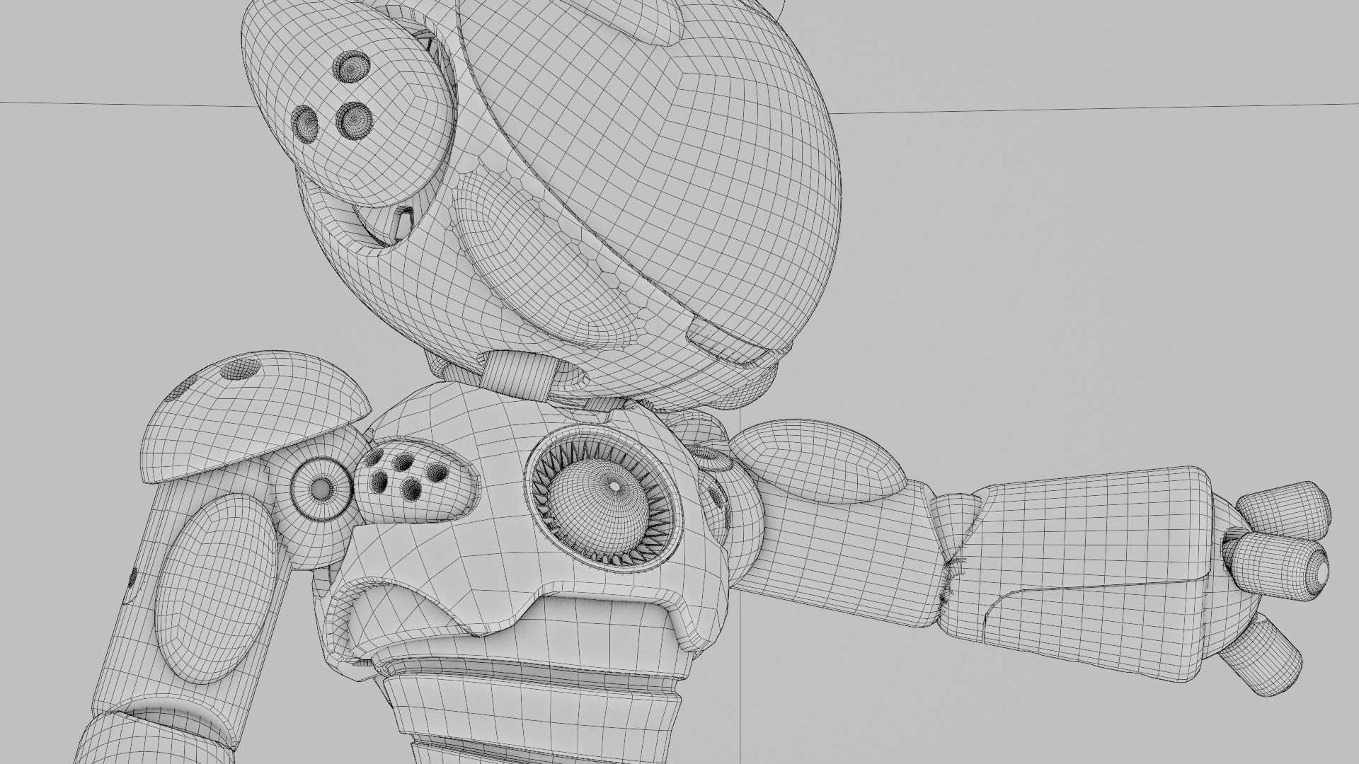 UTILITY BOT LORA  RIGGED 3D model_39