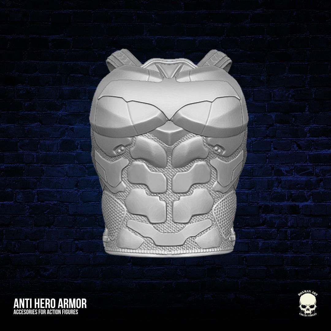 Anti Hero Vest 3D printable File for Action Figures 3D print model_7
