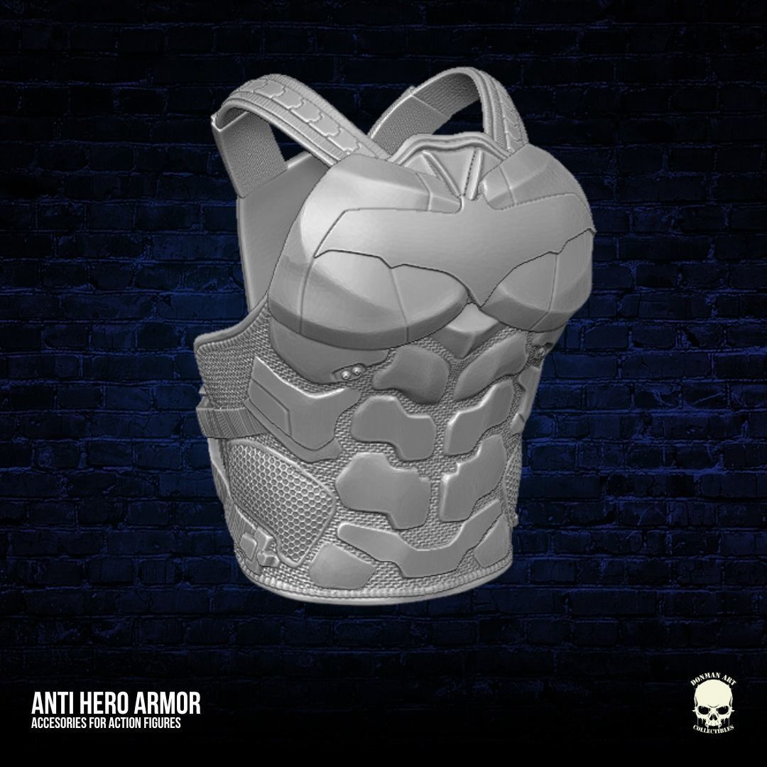 Anti Hero Vest 3D printable File for Action Figures 3D print model_5