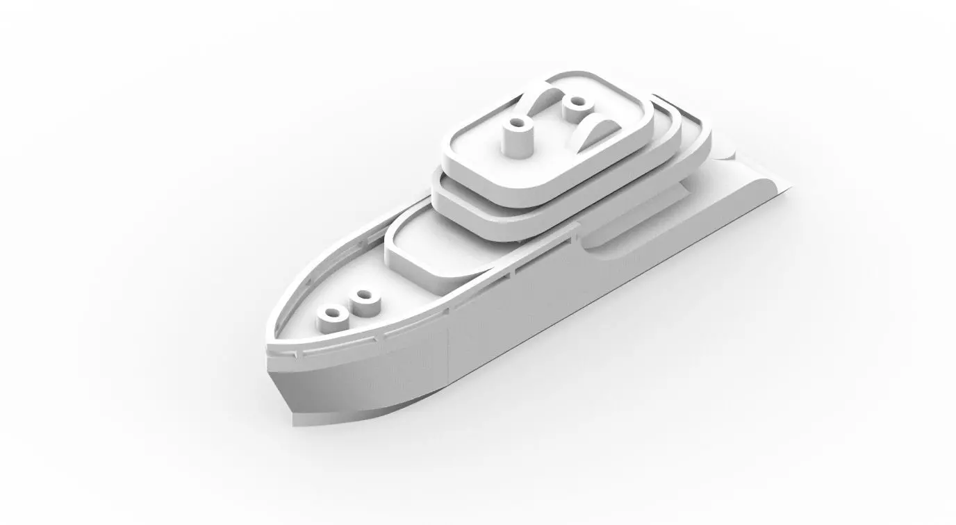 Yacht 3D print model_0