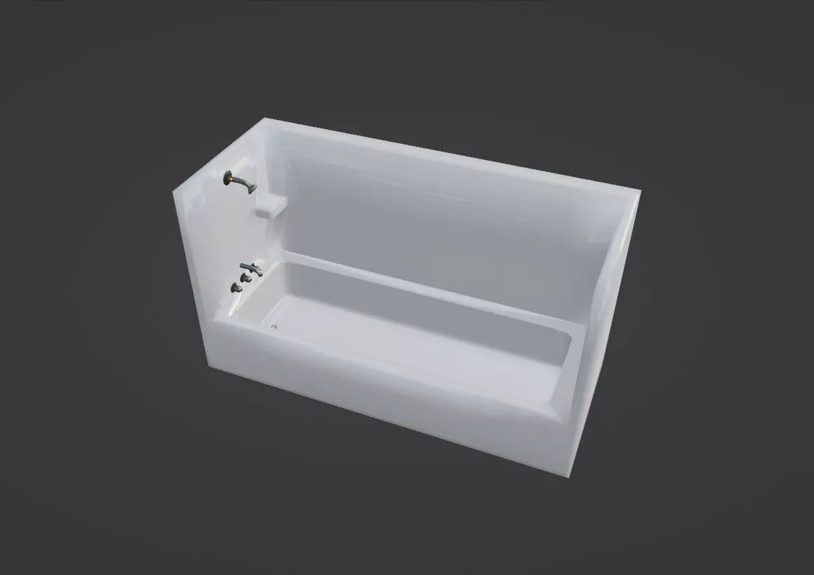 Bathtub Shower Combo Free 3D model