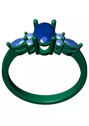 Elegant Oval Marquise Diamond Ring Design  Size 