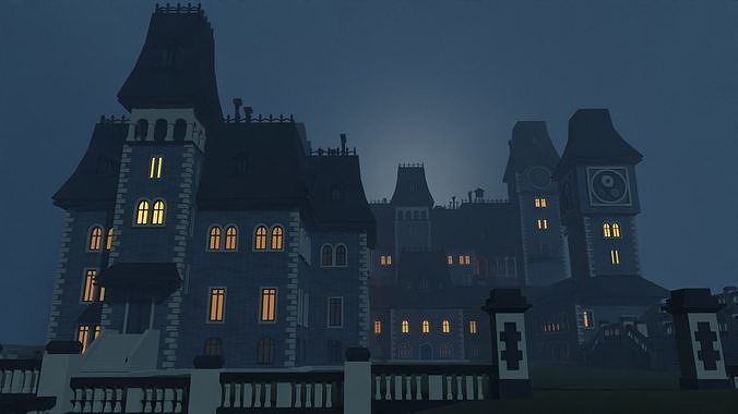 Wednesday Nevermore Academy 3D model 5