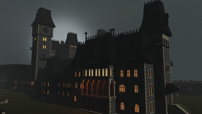 Wednesday Nevermore Academy 3D model 6