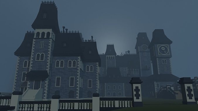Wednesday Nevermore Academy 3D model 2