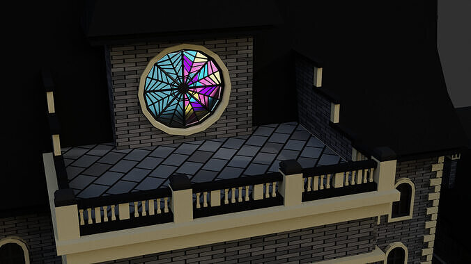 Wednesday Nevermore Academy 3D model 3