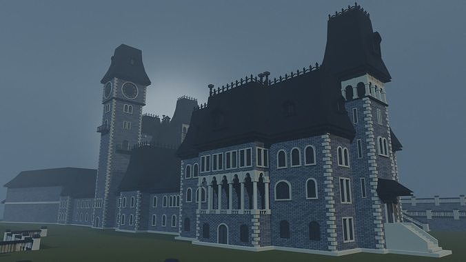 Wednesday Nevermore Academy 3D model 4