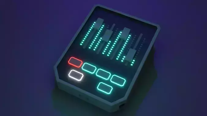 Low Poly GoXLR Mini Audio Interface 3D Model