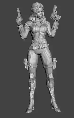 black widow 3d model for 3d printing